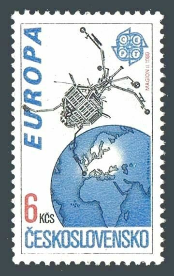 Czechoslovakia 2825,MNH.Michel 3084. EUROPE CEPT-1991.Space achievements.