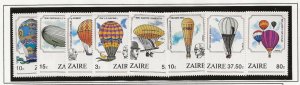 Thematic stamps ZAIRE 1984 Manned Flight set of 8 sg.1201-8 MNH