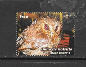 BIRDS - PERU #1660 OWL MNH