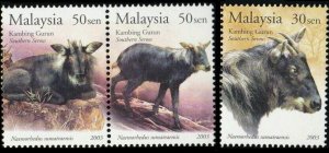 Southern Serow Malaysia Lunar Zodiac 2003 Cow Goat Fauna Wildlife (sheetlet) MNH