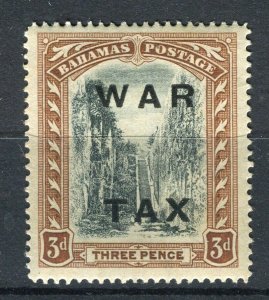 BAHAMAS; Early 1916 early WAR TAX Optd. issue Mint hinged 3d. value