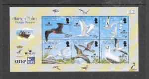 BIRDS - BRITISH INDIAN OCEAN TERRITORY #325 S/S MNH