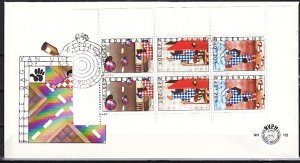 Netherlands, Scott cat. B541a. Childhood Dangers s/sheet. First day cover. ^