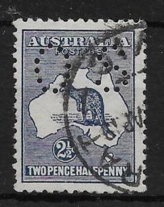 AUSTRALIA SGO4 1913 2½d INDIGO OFFICIAL USED