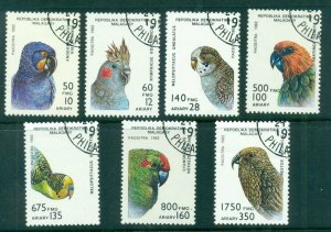 Madagascar 1993 Birds, Parrots CTO