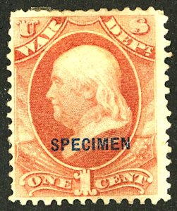 U.S. #O83S MINT NG SPECIMEN