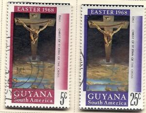 Guyana #54-55 Easter 1968 (U) CV $0.40