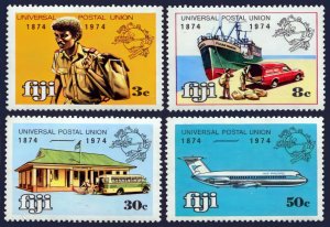 Fiji 1974 Sc#347/350 SHIP/CAR/JET/TRUCK/UPU CENTENARY Set (4) MNH