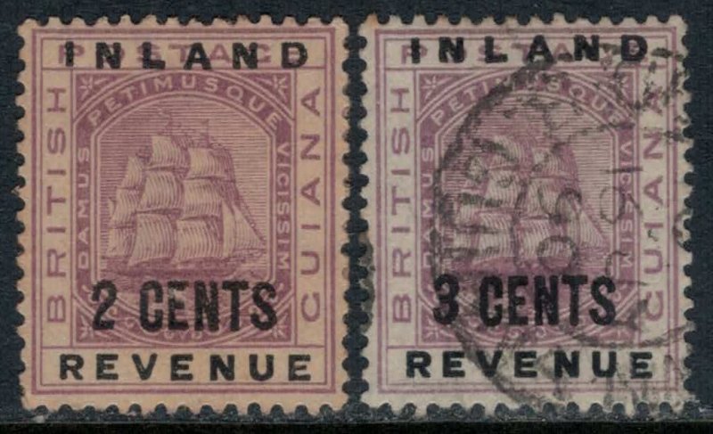 British Guiana #113-4  CV $3.40