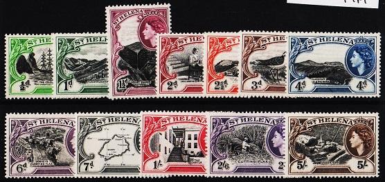 St.Helena. 1953 Set to 5s(12v) Mounted Mint