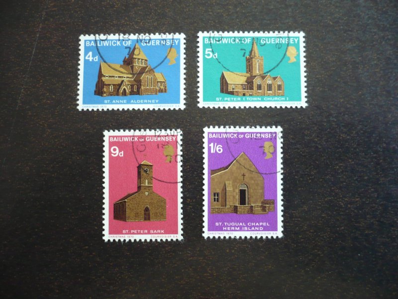 Stamps - Guernsey - Scott# 37-40 - CTO Set of 4 Stamps