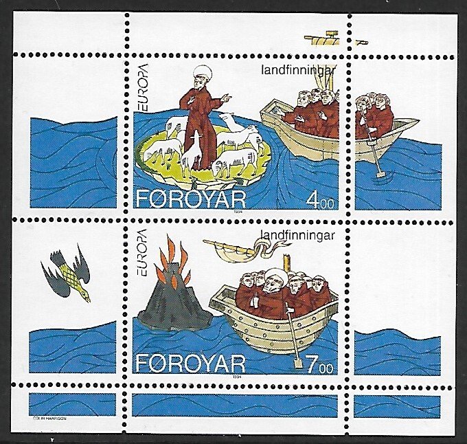 Faroe Islands # 265a - Voyages of St. Brendan - MS - MNH