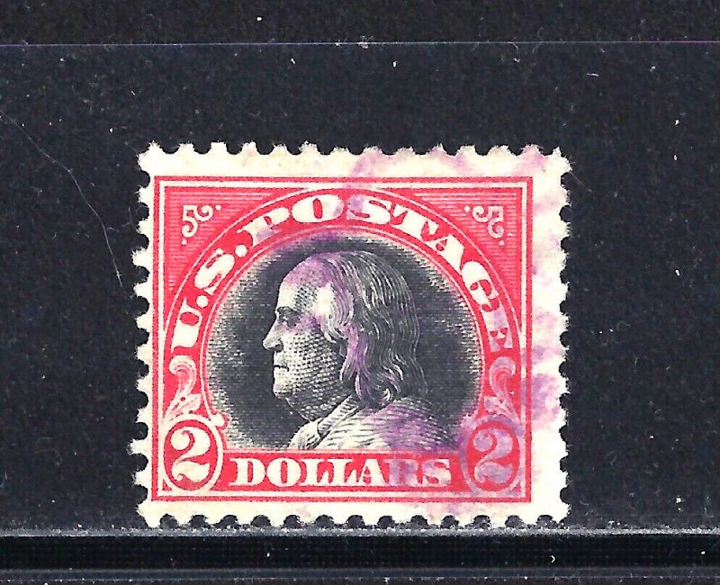 #547 US $2.00 CARMINE & BLACK FRANKLIN-USED-N/G-FINE-VF