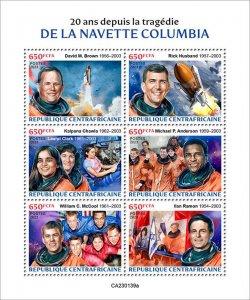 C A R - 2023 - Columbia Shuttle Disaster - Perf 6v Sheet - Mint Never Hinged