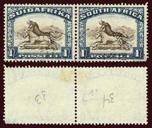 SOUTH AFRICA Scott #43c SG48 1932 pair used thin