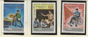 LAOS Sc 343-5 NH ISSUE OF 1981 - YEAR OF THE DISABLED - (JS23)