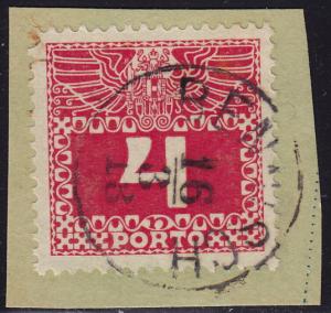Austria - 1910 - Scott #J36 - used - BENNISCH pmk Czech Rep