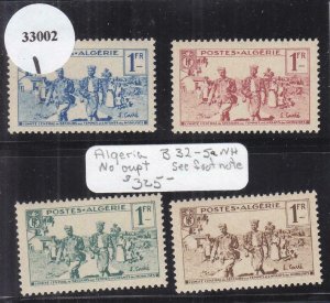 Algeria: Sc #B32-35a, MNH, No Overprints (33002)