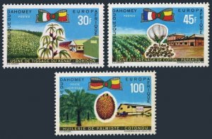 Dahomey 262-263,C105,C105a,MNH.Michel 390-392,Bl.16. EURORAFRICA-1969,Plants.