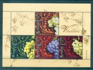 Romania - Sc# 4731. 2005 Viticulture, Grapes. MNH Souv. Sheet. $6.50.