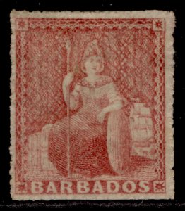 BARBADOS QV SG25, 4d dull rose-red, M MINT. Cat £160.