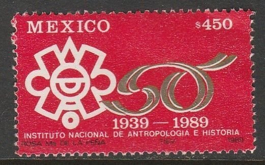MEXICO 1637, NATL INST OF ANTHROPOLOGY AND HISTORY, 50th ANNIV. MINT, NH. VF.