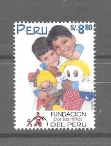 PERU 1998 FOUNDATION FOR PERUVIAN CHILDREN 1 VALUE MINT NH SOCIETY