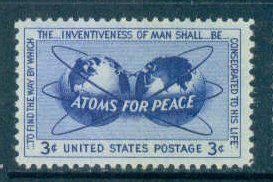 1070 3c Atoms for Peace Fine MNH