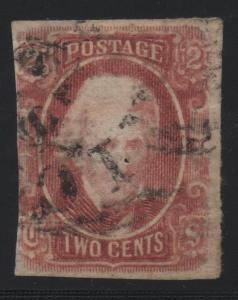 CSA Scott #8 Used Confederate Stamp, Richmond VA Cancel