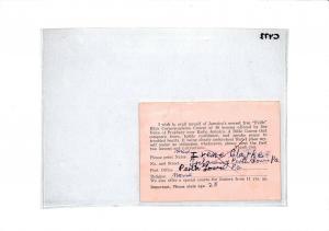 JAMAICA *Perth Town* CDS Voice of Prophecy 1967 Reply Card {samwells-covers}CY73