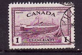 Canada-Sc#273-used $1 Train Ferry-Cdn1074-1946-