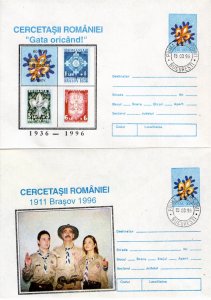 Romania 1998 Cachet Scouting FD envelopes