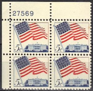 #1208, PB-4 #27569U/L. \ 50-star Flag \ MNH. .5 cent 
