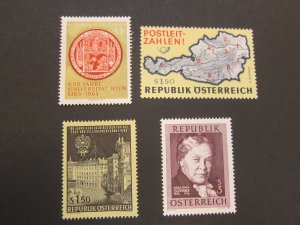 Austria 1965 Sc 743,756,757,758 set MNH