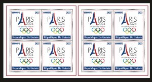 Stamps. Olympic Games in Paris 2024 1 sheet perforated MNH** 2023 year NEW!!