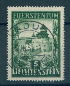 LIECHTENSTEIN, 5 Francs VADUZ CASTLE, ALMOST FULL CENTRIC CANCEL