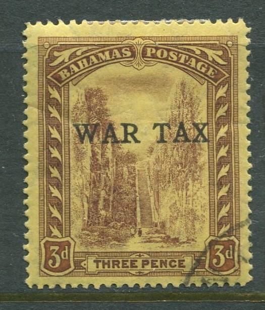 Bahamas -Scott MR3 - Queens Staircase War Tax -1918 - FU - Single 3p Stamp