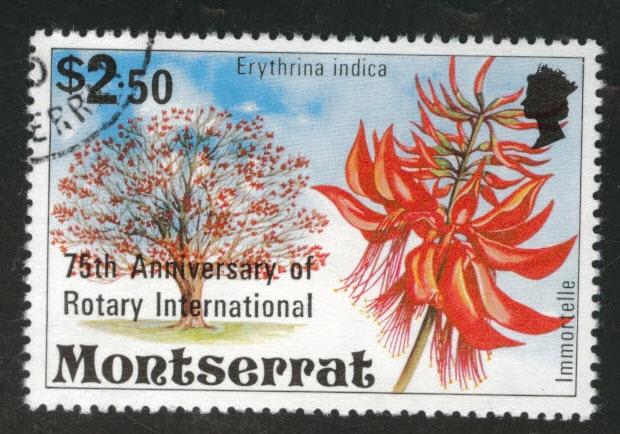 Montserrat Scott 420 used 1980 Rotary Intl overprint CV$.90