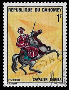 Dahomey #277 Used OG (CTO); 1fr Bariba Warrior (1970)