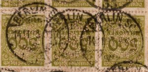 1923 Germany Scott #- 293 18x 500 million Postmarked Berlin 11/14/1923 Piece