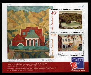 New Zealand Scott 1600a MNH** Doris Lusk painting souvenir sheet