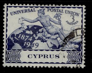 CYPRUS GVI SG170, 3pi deep blue, FINE USED.