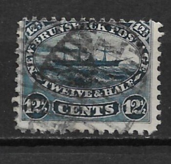 1860 New Brunswick #10 12½¢ Steam & Sailing Ship used