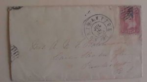 US # 65 NORTH HAMPTON MASS. 1862 YD