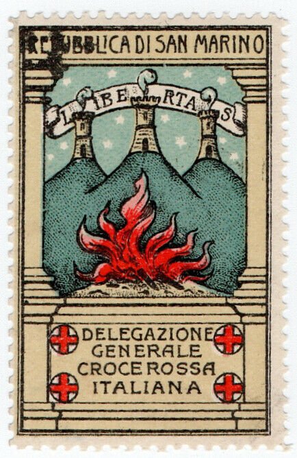 (I.B-CKK) San Marino Cinderella : Red Cross Charity Stamp