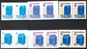 Dominican Republic 1524-25 PROGRESIVE PROOFS MNH PAIRS R10-101