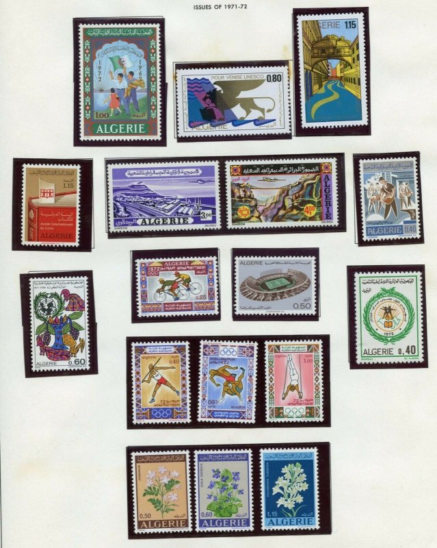 ALGERIA  SELECTION OF MINT NEVER HINGED STAMPS AS SHOWN