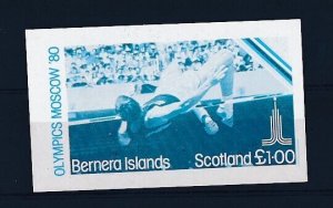 D160296 Olympics 1980 Moscow S/S MNH Proof Bernera Islands Imperforate