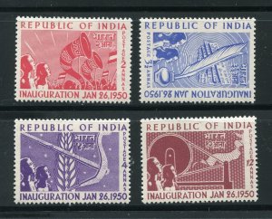 India 227-230 Inaguration Stamp Set MNH 1950