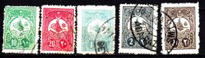 Turkey 133-137 used